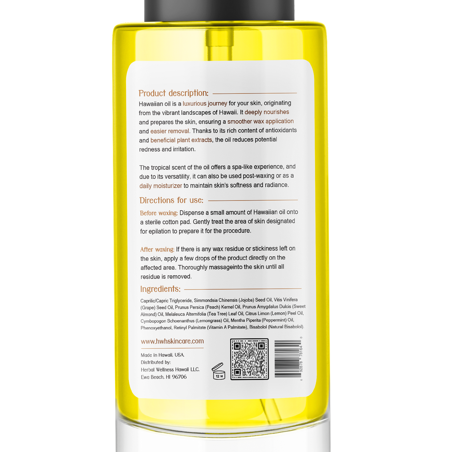 Hawaiian Pre/Post Waxing Oil